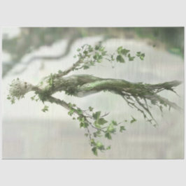 Decoupage irdisches Frauenbild mit Baum Seidenpapier