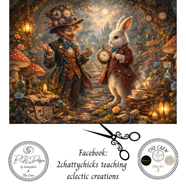 Decoupage Kneeling Woodland Timekeeper Rabbit Seidenpapier (Von Creator hochgeladen)