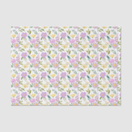 Decoupage Lila Gelbe Blume Seidenpapier