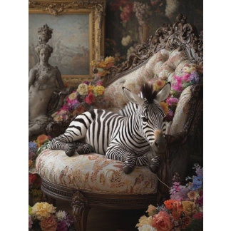 Decoupage Luxurious Zebra Vintag Sessel Seidenpapier