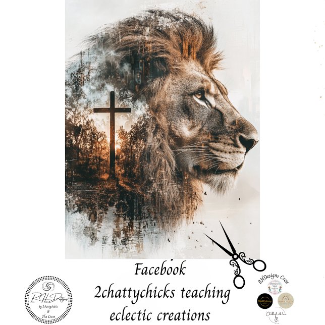 Decoupage Majestic Lion & Cross Seidenpapier (Von Creator hochgeladen)