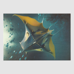 Decoupage Majestic Unterwasser Manta Ray Ozean Seidenpapier