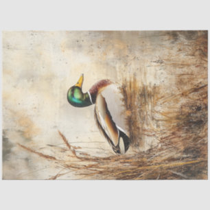 Decoupage Mallard Duck Szene Gentleman's Haven Seidenpapier
