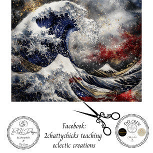 Découpage Massive Ozeanwelle USA-Flagge Seidenpapier