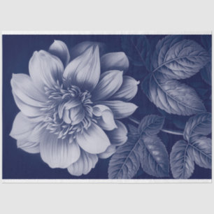 Decoupage Möbel daliah Navy blau monochromatisch Seidenpapier