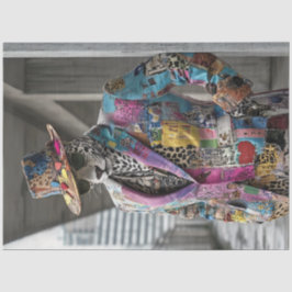 Decoupage modischer Leopard Abstrakter Anzug Seidenpapier