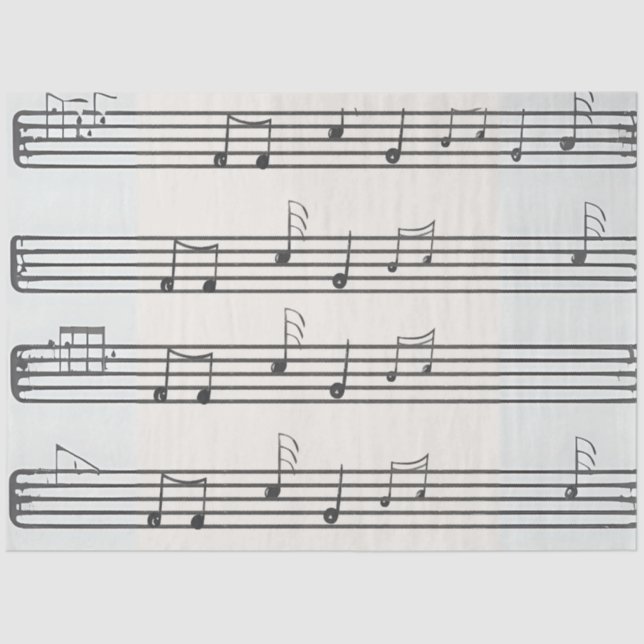 Decoupage Music Sheet Notes Seidenpapier (Vorderseite)