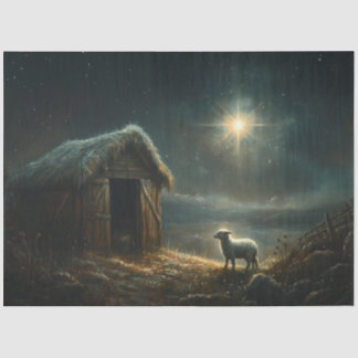 Decoupage North Star Lamb Jesus Birth Seidenpapier