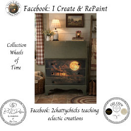 Decoupage Nostalgic Rustic Farmhouse Moon  Seidenpapier