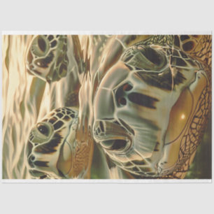 Decoupage Ocean Turtle Fotografie Seidenpapier