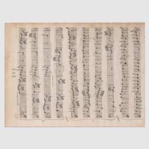 Decoupage of Sheet Music Vintag Handgeschriebene K Seidenpapier