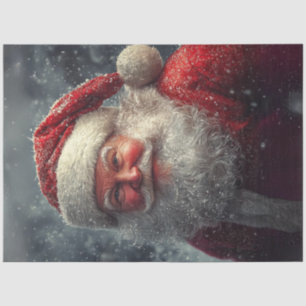 Decoupage Ole Saint Nick Santa Claus Seidenpapier