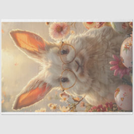 Decoupage Ostersonne Große runde Brille Seidenpapier