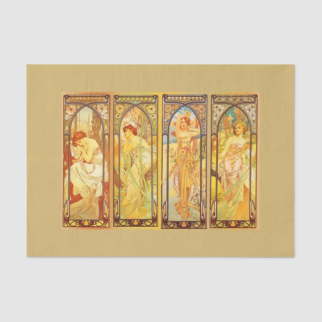 Decoupage Paper 10"x15" - Alphonse Mucha 45 Seidenpapier (Vorderseite)