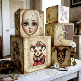 Decoupage Paper Melancholic Clown Seidenpapier