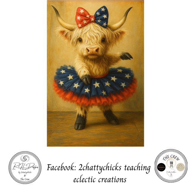 Decoupage Patriotic Highland Ballerina Tutu  Seidenpapier (Von Creator hochgeladen)