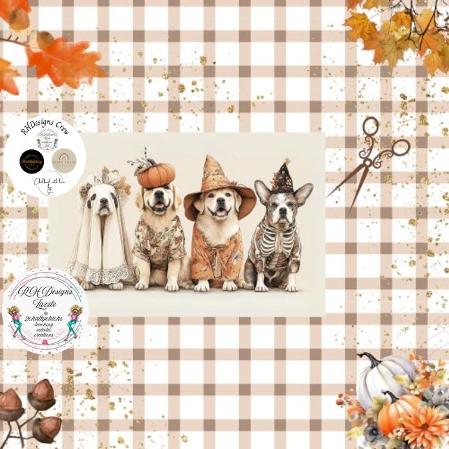 Decoupage Peanut Butter & Doggie Friends Halloween Seidenpapier (Von Creator hochgeladen)