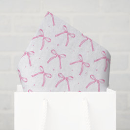 Decoupage Pink Bows Watercolor Seidenpapier
