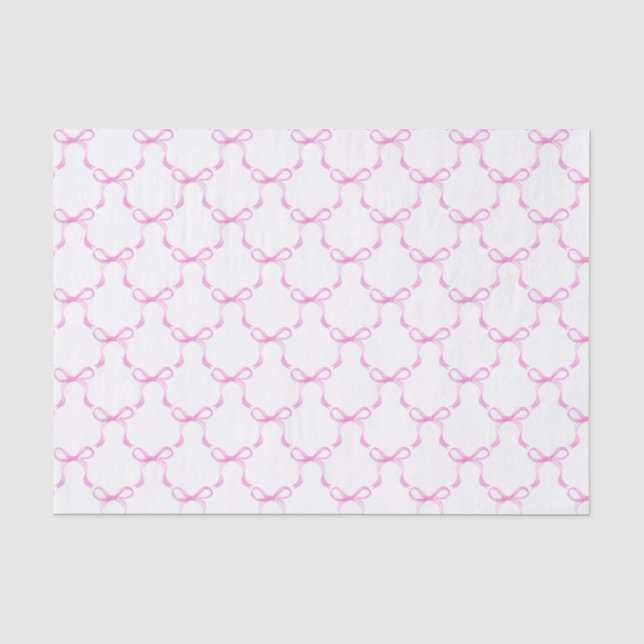 Decoupage Pink Ribbon Bows Birthday Party Seidenpapier (Vorderseite)