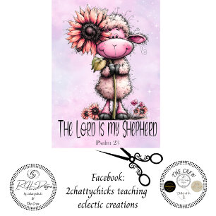 Decoupage Pink Sheep Lord ist mein Hirte Psalm 23 Seidenpapier