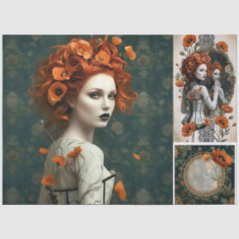 Decoupage Poetic Gothic Motifs Seidenpapier
