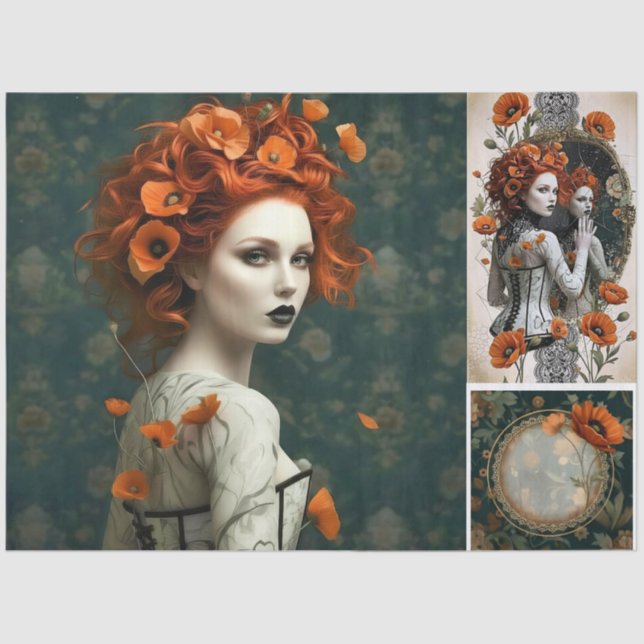 Decoupage Poetic Gothic Motifs  Seidenpapier (Vorderseite)