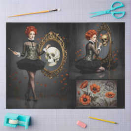 Decoupage Poetic Gothic Motifs Seidenpapier