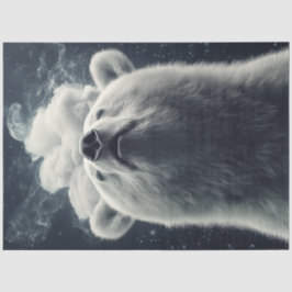 Decoupage Polar Bear Cloud Smoke Dunkler Hintergru Seidenpapier