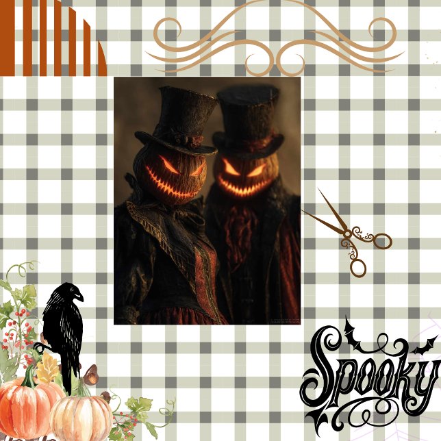 Decoupage Pumpkin Jack-o-Lantern Halloween Gothic Seidenpapier (Von Creator hochgeladen)