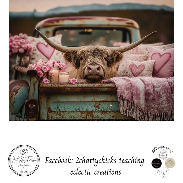 Decoupage Romantic Highland Vintage Valentine Day  Seidenpapier (Von Creator hochgeladen)