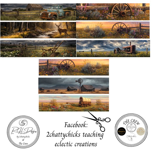 Decoupage Rustic 26x6 Handsaw Art Panels Geschenkpapier Set (Von Creator hochgeladen)