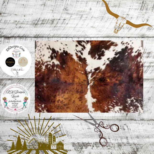 Decoupage Rustic Cowhide Western  Seidenpapier (Von Creator hochgeladen)