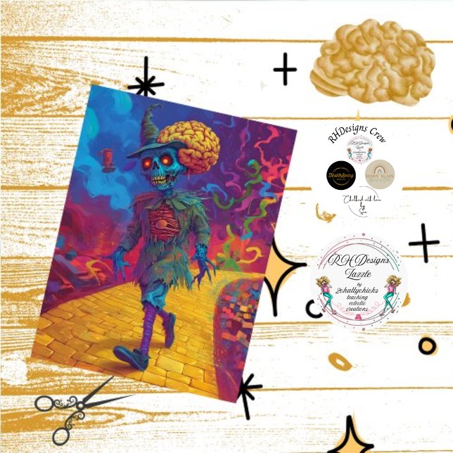 Decoupage Scarecrow Yellow Brick Road Creepy Seidenpapier (Von Creator hochgeladen)