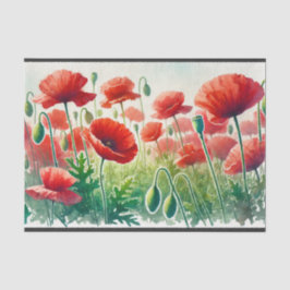  decoupage, servetten met papavers voor decoupage seidenpapier