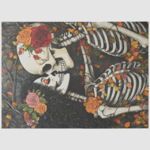 Decoupage Skeletts Hochzeitsstimmen Seidenpapier