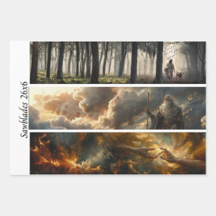Découpage Spiritual Journey 26x6 Handsägen Geschenkpapier Set