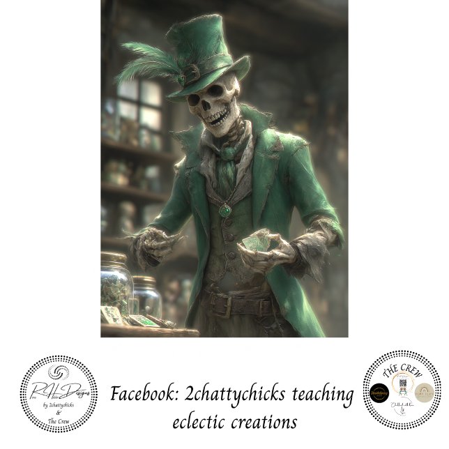 Decoupage St. Patrick's Apothecary Skeleton Decor Seidenpapier (Von Creator hochgeladen)