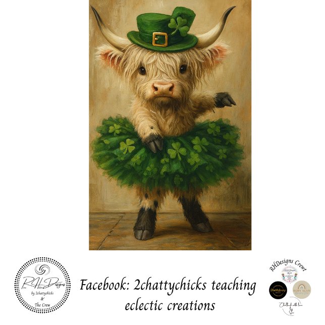 Decoupage St. Patrick's Highland Tutu Charm  Seidenpapier (Von Creator hochgeladen)