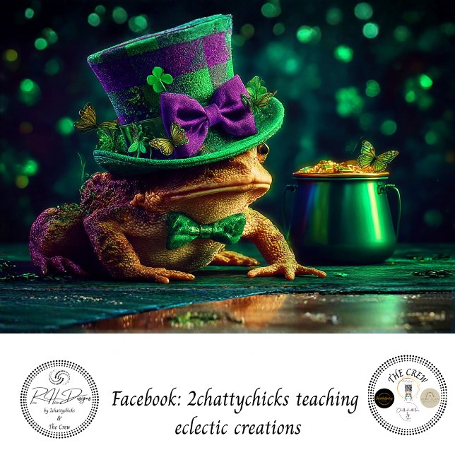 Decoupage St. Patrick's Irish Lucky Frog Pot Gold Seidenpapier (Von Creator hochgeladen)