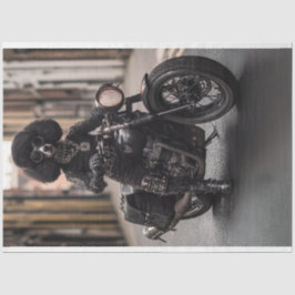 Decoupage Steampunk Black Standard Poodle Max Seidenpapier