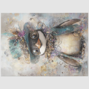 Decoupage Steampunk Extradentary Pinguin Seidenpapier