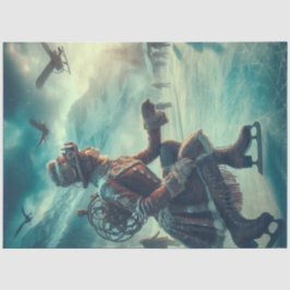 Decoupage Steampunk Fantasy Winter Messenger Seidenpapier