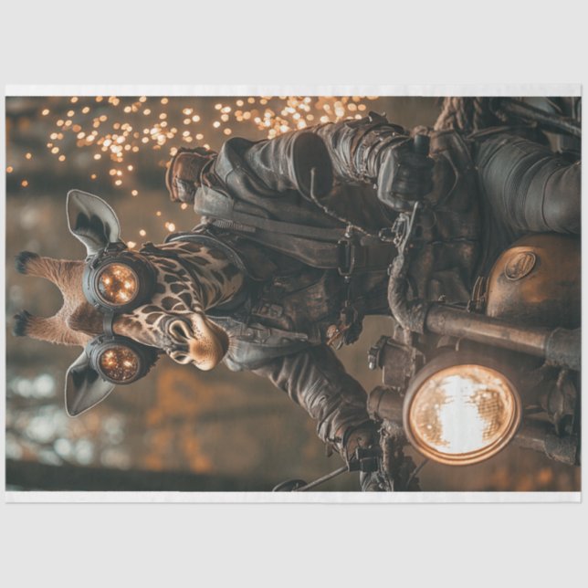 Decoupage Steampunk Giraffe Seidenpapier (Vorderseite)