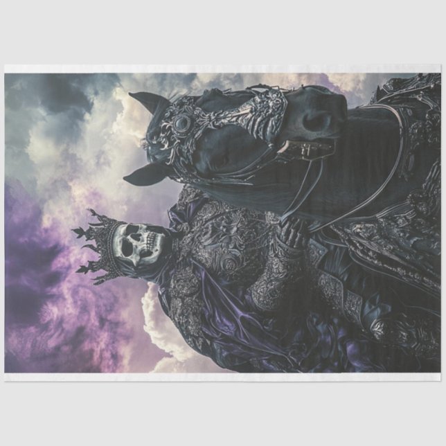 Decoupage Steampunk Gothic Skeleton Seidenpapier (Vorderseite)