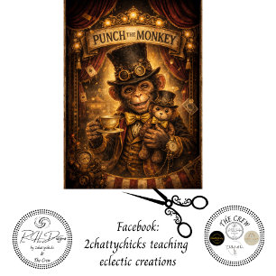 Decoupage Steampunk Punch den Affen Seidenpapier