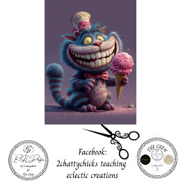 Decoupage Striped Cat from Wonderland Inspiration Seidenpapier