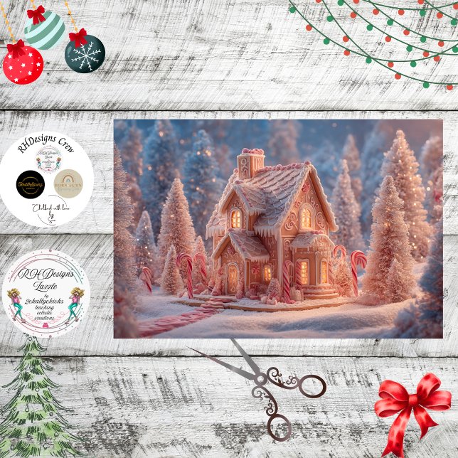 Decoupage Sugary Winter Ginger Bread House  Seidenpapier (Von Creator hochgeladen)