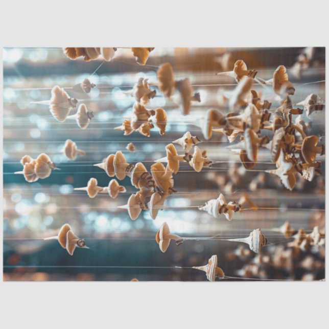 Decoupage Suspended Surreal Floating Mushrooms Seidenpapier (Vorderseite)