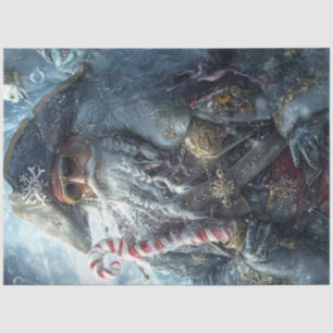 Decoupage Swashbuckling Santa Pirate Seidenpapier