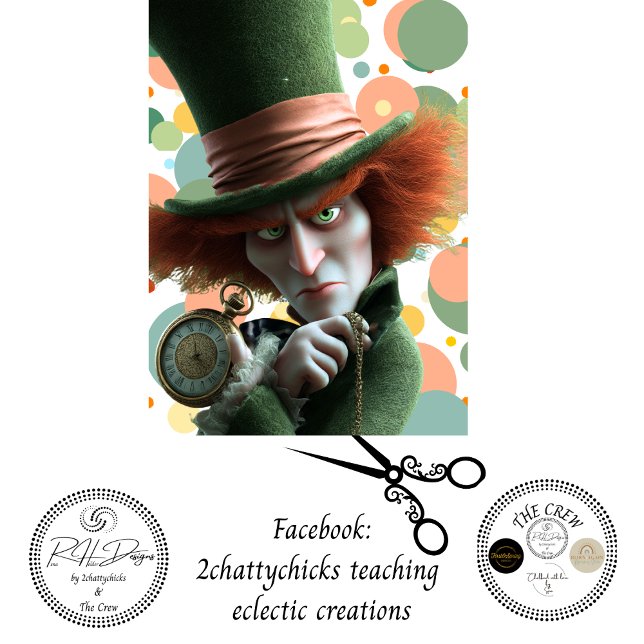 Decoupage Timekeeper Character Pocket Watch Hat  Seidenpapier (Von Creator hochgeladen)